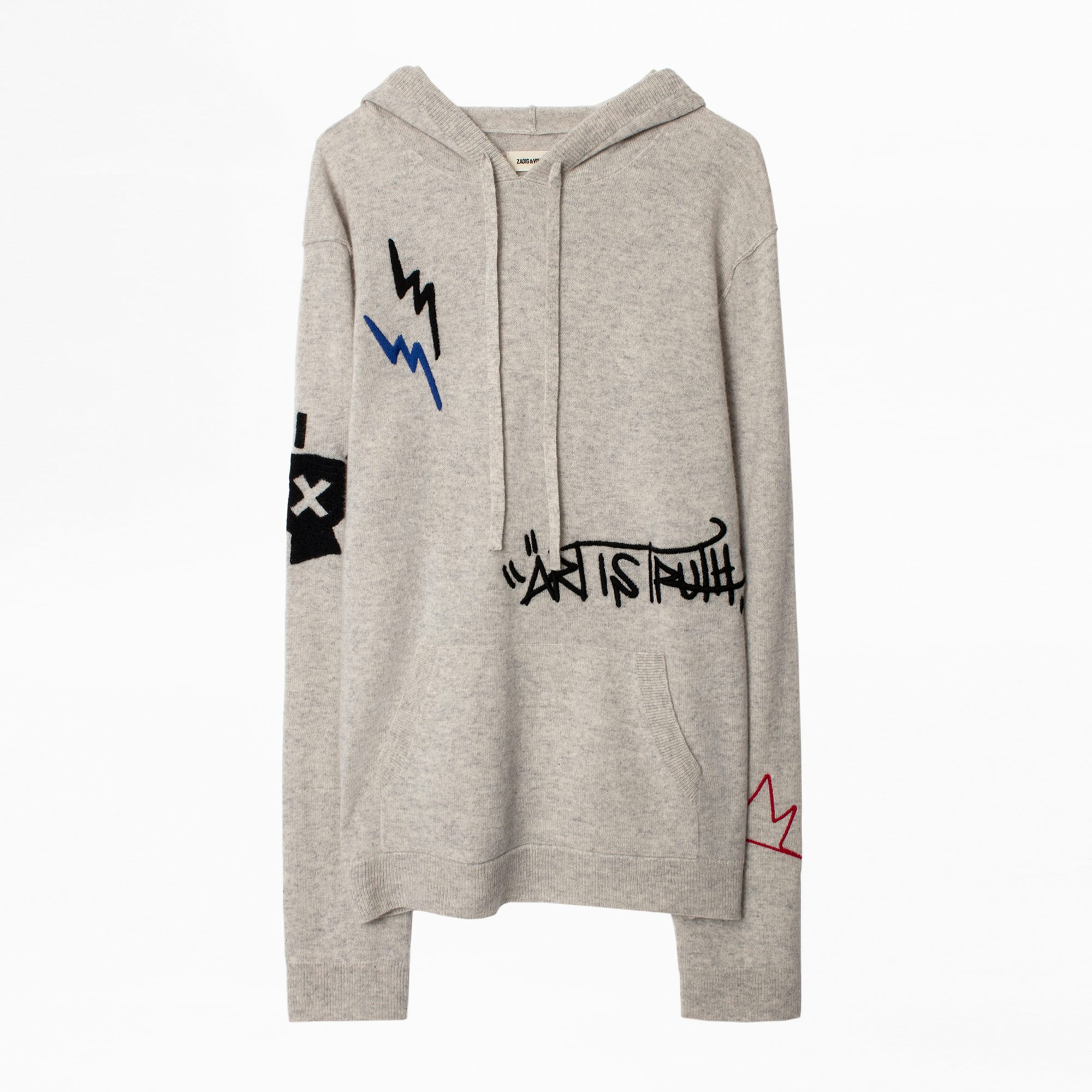 Pullover Clay Cachemire Jormi - Weißer Herrenpullover aus Kaschmir mit Kapuze.